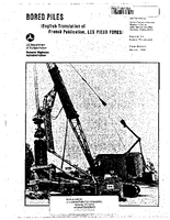 Bored Piles English Translation of the Publication les Pieux Fores