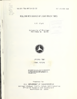 Rolling Resistance of Light Truck Tires