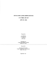 Establishing layer coefficients for CTB PMBB and RAP