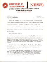 Department of Transportation News Urban Mass Transportation Administration UMTA 7378