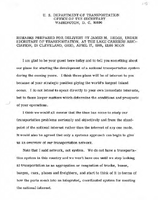 Under Secretary of Transportation James M Beggs AprilMay 1969