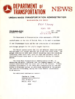 Department of Transportation News Urban Mass Transportation Administration DOT13068
