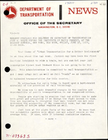 Remarks Prepared for Delivery by Secretary of Transportation John A Volpe  before the Institute of Rapid Transit