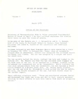 Office of Safety News Highlights March 1972