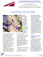 Summary of Issues in Intersection Design