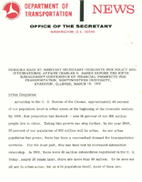 Assistant Secretary of Transportation for Policy and International Affairs Charles D Baker Speeches MarchApril 1970