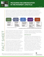 Measuring Decarbonization in the Pavement Lifecycle Fact Sheet