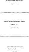 Interstate Commerce Commision Report of the Accident  Investigation Occuring on the NORFOLK AND WESTERN RAILWAY COMPANY NEWELL IL
