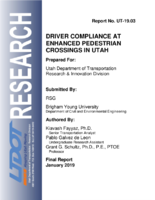 Driver Compliance at Enhanced Pedestrian Crossings in Utah