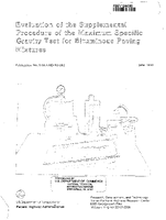 Evaluation of the Supplemental Procedure of the Maximum Specific Gravity Test for Bituminous Paving Mixtures