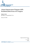 Airport Improvement Program AIP Reauthorization Issues for Congress