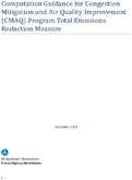 Computation Guidance for Congestion Mitigation and Air Quality Improvement CMAQ Program Total Emissions Reduction Measure