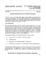 Research notes  raised and recessed pavement markers