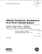 Altitude Deviations Breakdowns of an Error Tolerant System