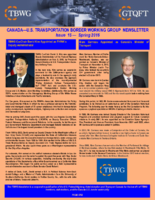 Canada  US Transportation Border Working Group Newsletter Issue 15  Spring 2016