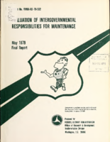 Evaluation of intergovernmental responsibilities for maintenance