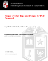 Proper Overlay Type and Designs for PCC Pavement