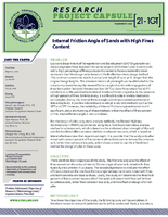 Internal Friction Angle of Sands With High Fines Content Research Project Capsule 211GT