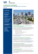 Learning in Progress Improving the Performance of the Transportation Industry Through Training  Spring 2016