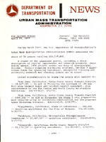 Department of Transportation News Urban Mass Transportation Administration UMTA 7723