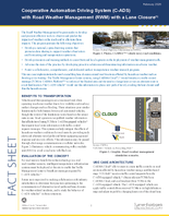 Cooperative Automation Driving System CADS with Road Weather Management RWM with a Lane Closure 2026