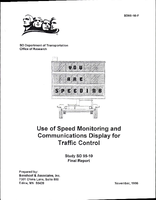 Use of Speed Monitoring and Communication Display for Traffic Control