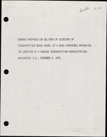 Remarks Prepared for Delivery by Secretary of Transportation Brock Adams at a News Conference Announcing the Creation of a Surface Transportation Administration