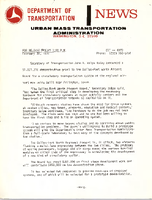 Department of Transportation News Urban Mass Transportation Administration DOT 4970