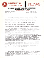 Department of Transportation News Urban Mass Transportation Administration UMTA 4574