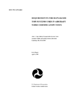 Requirements for DGPSbased TSPI system used in aircraft noise certification tests