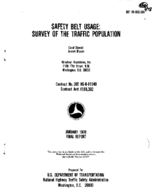 Safety Belt Usage Survey of the Traffic Population