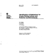 Identification of Motivations for Unsafe Driving Actions and Potential Countermeasures