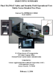 Final HAZMAT Safety and Security Field Operational Test Public Sector Detailed Test Plans Executive Summary