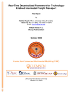 RealTime Decentralized Framework for TechnologyEnabled Intermodal Freight Transport