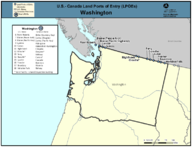 US Canada Land Ports of ENtry LPOEs Washington