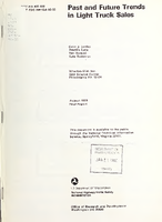 Past and Future Trends in Light Truck Sales