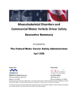 Musculoskeletal Disorders and Commercial Motor Vehicle Driver Safety Executive Summary