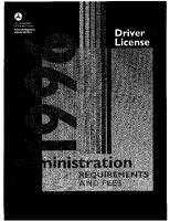 1996 Driver License Administration Requirements and Fees