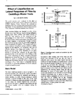 Effect of Liquefaction on Lateral Response of Piles by Centrifuge Model Tests