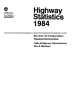 Highway Statistics 1984