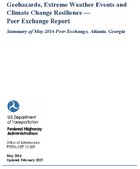 Geohazards Climate Change and Extreme Weather Events  Peer Exchange Report