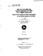 User Delay Cost Model and Facilities Maintenance Cost Model for a Terminal Control Area  Volume 3 Users Manual and Program Documentation for the Facilities Maintenance Cost Model
