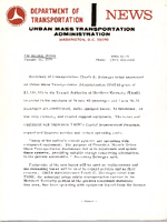 Department of Transportation News Urban Mass Transportation Administration UMTA 0574