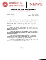 Department of Transportation News Releases February 1974