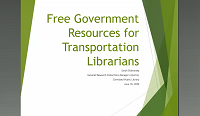 Free Government Resources for Transportation Librarians