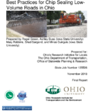 Best Practices for Chip Sealing LowVolume Roads in Ohio