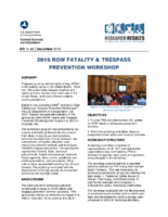 2015 ROW Fatality  Trespass Prevention Workshop