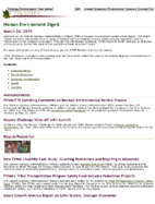 Human Environment Digest March 26 2015