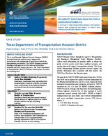 Case Study Texas Department of Transportation Houston District Implementing a Suite of Travel Time Reliability Tools in the Houston District