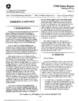 TDM Status Report Parking Cash Out